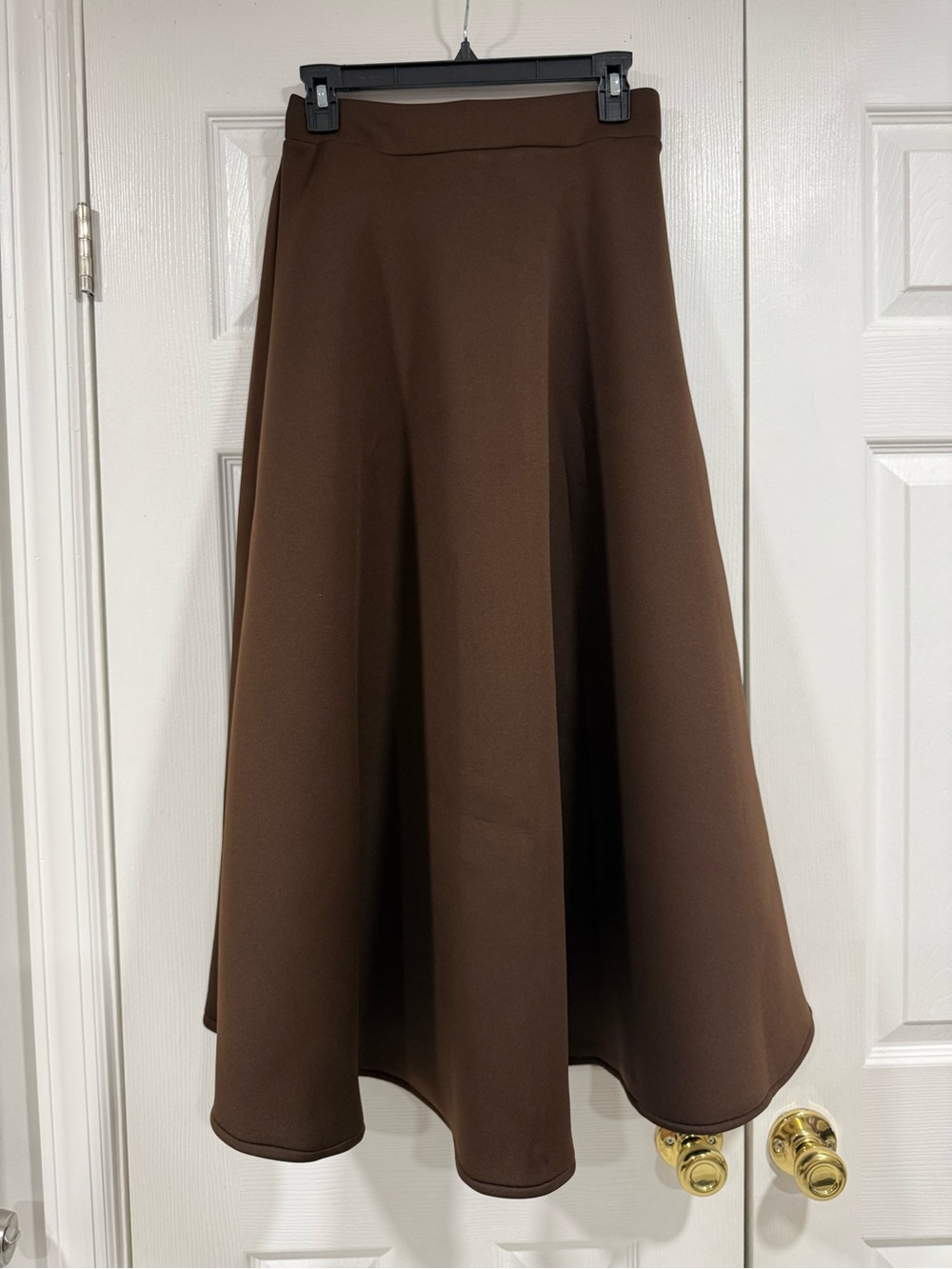Touche prive Elegant A-Line Brown Skirt — Timeless Everyday Style